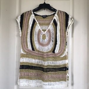 Woven Bebe top/cover up